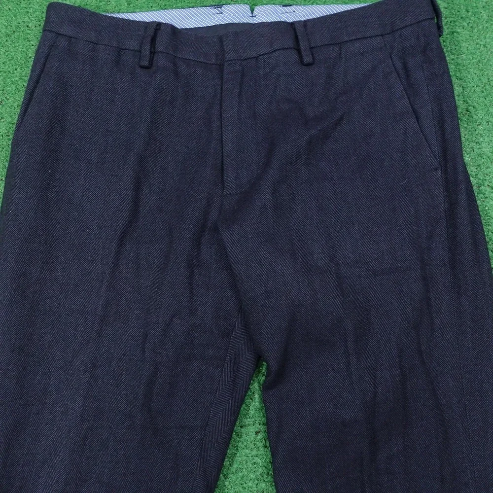 Bonobos‎ Pants Mens 34x34 Blue Tweed Slim Dress Flat Front Cotton Pockets